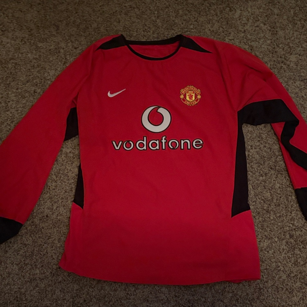 Nike Kids Red and Black Manchester United Jersey DAVID BECKHAM